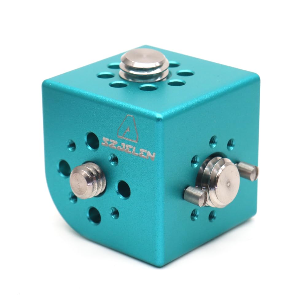 SZJELEN with 1/4 3/8 Screw Arri Camera Extension Side Panel?Square 3/8 Three-Side Expansion Block for Arri Red Sony Camera (Blue)
