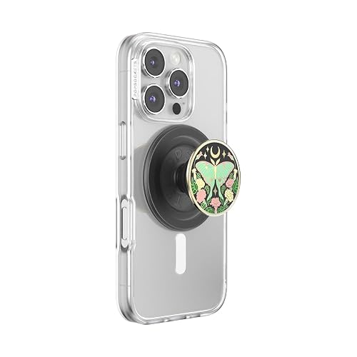 PopSockets Phone Grip for MagSafe with Kickstand, Magnetic Stand, Swappable Top, Secure Hold for iPhone MagSafe Cases, Phone & Tablet Grip - Enamel