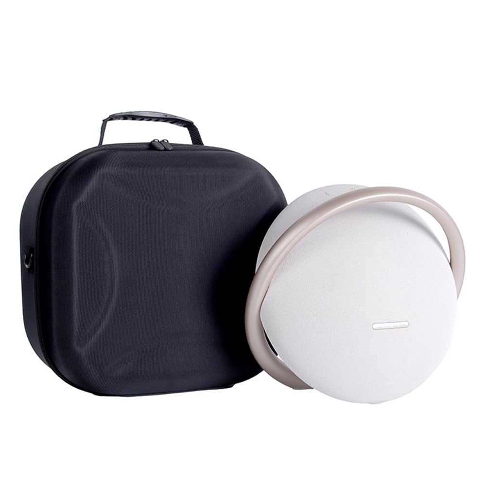 Storage Bag Portable Carrying Case for Harman Kardon Onyx Studio 8/7 Speaker, EVA Hard Protective Box Speaker Case with Shoulder Strap (Black)