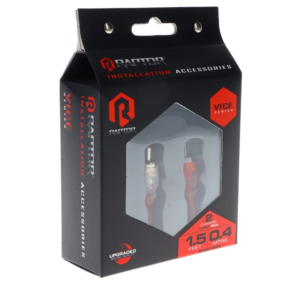 RAPTOR by METRA Electronics VICE Series 1.5FT 2-Channel RCA Cable