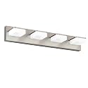 Bicrink LED Vanity Light Fixture for Bathroom, 4-Light Brushed Nickel Bathroom Light Over Mirror, Modern Vanity Lighting Wall Light Fixtures