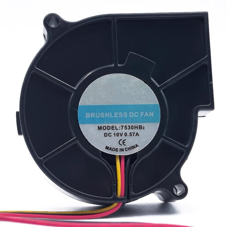 7530HB2 DC 10V 0.57A 3-Wire Cooling Fan