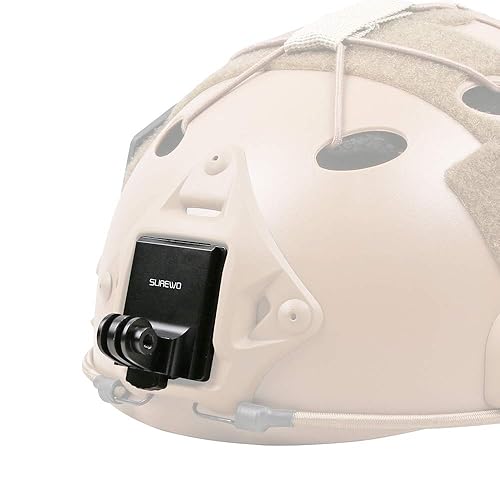 Aluminum NVG Helmet Mount, Tactical Helmet NVG Mount Compatible with GoPro Hero 13/12/11/10/9/8, DJI Osmo Action 6/5 Pro/4/3, Nano, Insta360, AKASO