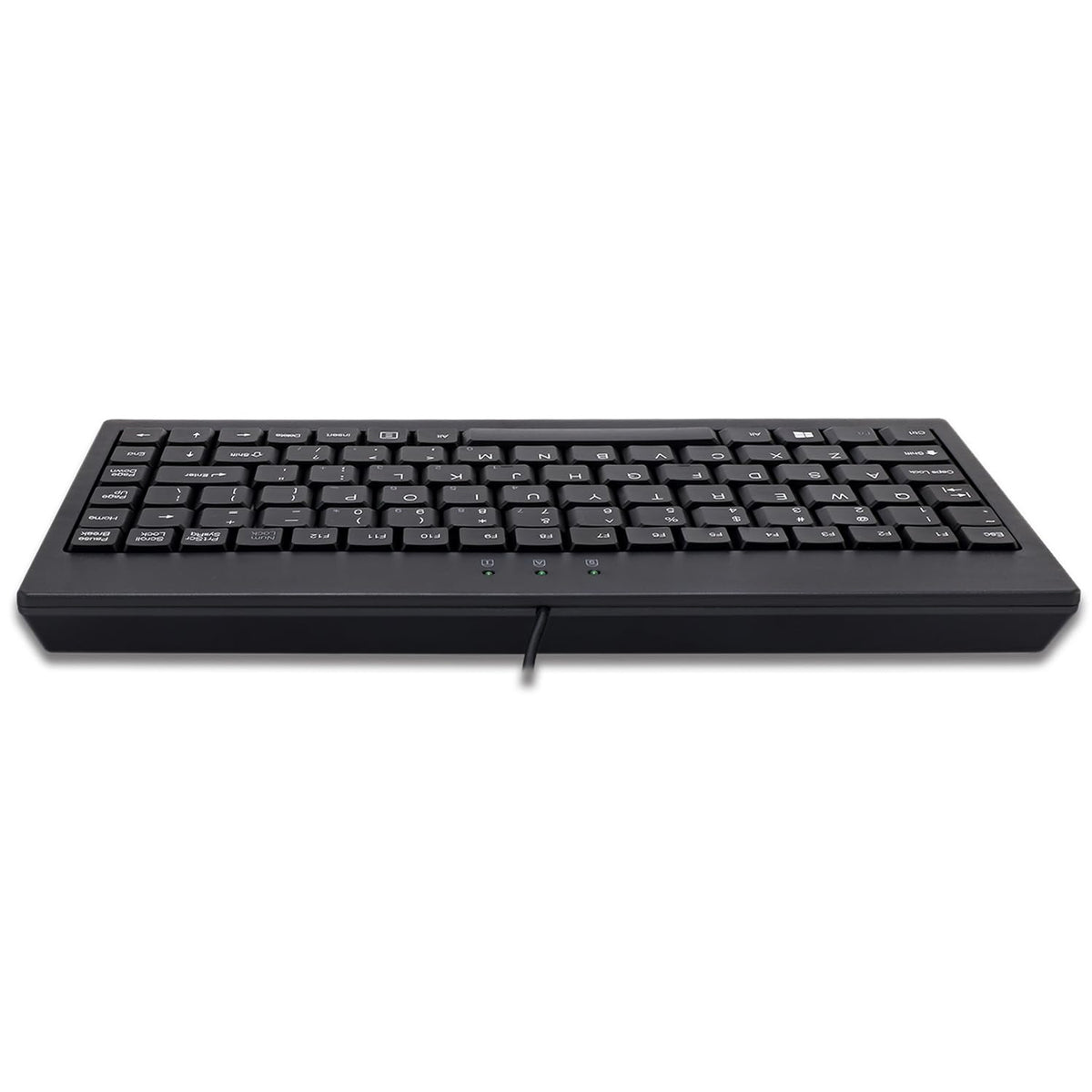Adesso AKB-110B Mini Keyboard, Compact 87-Key, Black, USB/PS2 Connection
