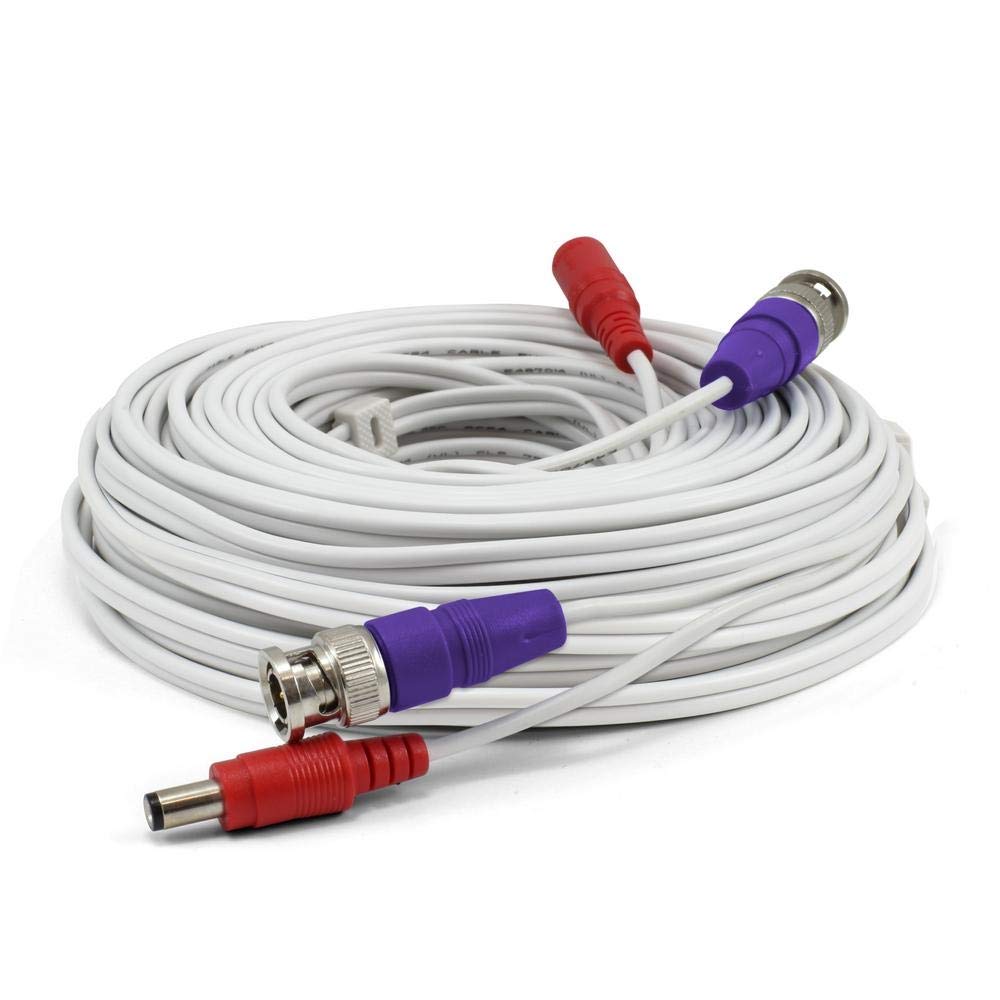 Swann outdoor 50ft Security Extension Cable with BNC Connectors and Fire Rated UL Rating for DVR Security Cameras and Systems, 4k