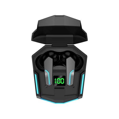 MyJoy Cool Wireless Earbuds, Wireless Gaming Earbuds, Bluetooth Gaming, Noise Cancelling Ear Buds, Noise Cancelling Earphones for Gamers, Black