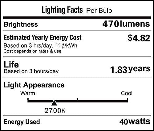 Vstar G9 Halogen Bulb,Clear G9 Bi-pin Base,120V 40W Vanity Lights,6pack