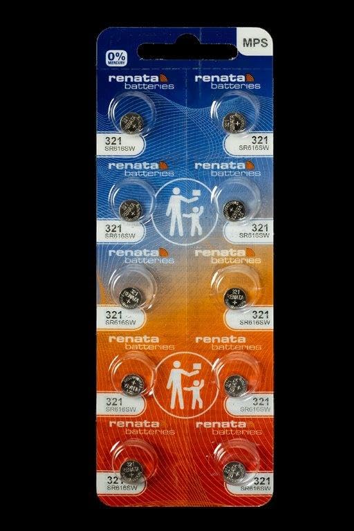 Renata 5 321 SR616SW Silver Oxide Zero Mercury Electronic Batteries