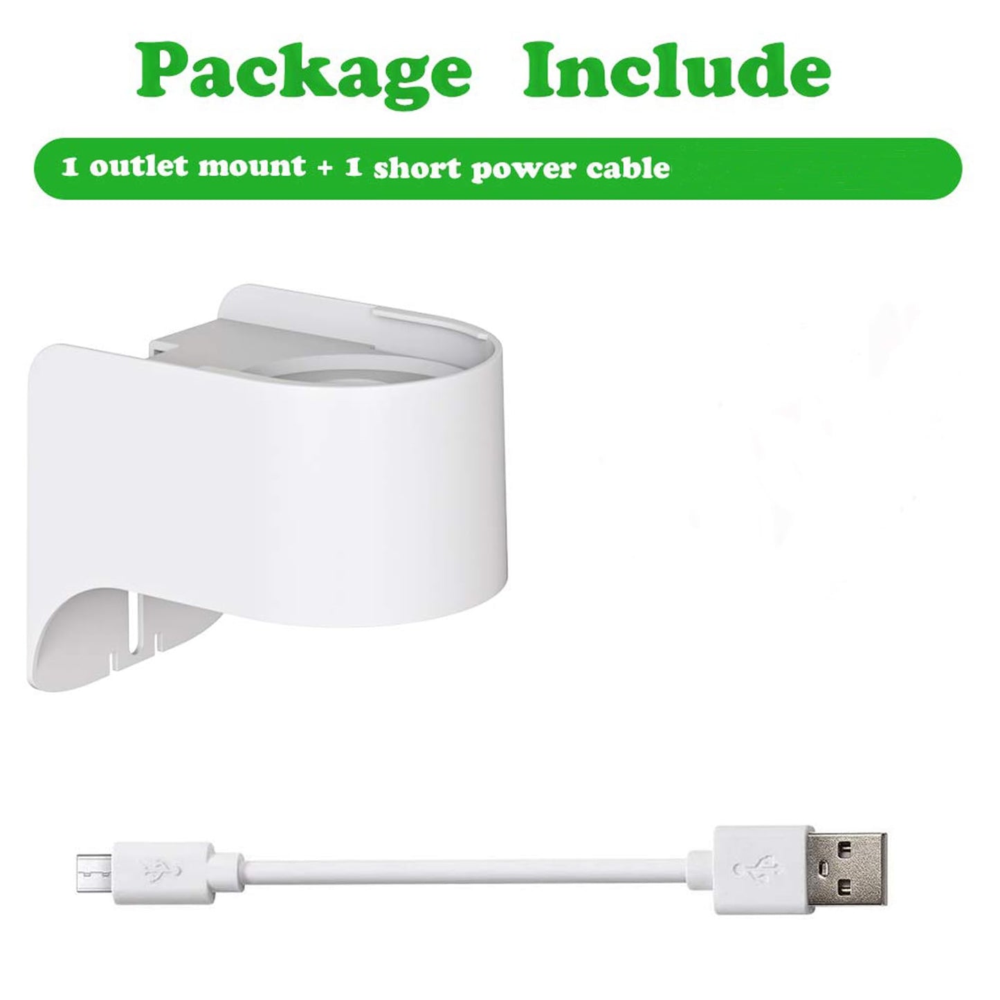 Outlet Mount for Camera,1 Pack Plug-in Wall Stand, 360 Degree Swivel and Space Saving (Camera are Not Included)