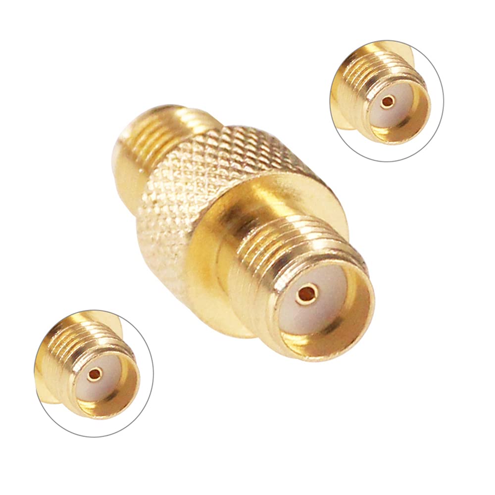 RFaha 5pcs Antenna Adapter SMA Female to Female Connector SMA Coupler Barrel Adapter Converter for Antenna Radio(F26-5)