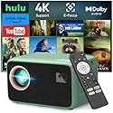 TMY 4K Projector with WiFi Bluetooth, Compatible with Netflix/Prime Video/YouTube, Outdoor Portable Home Theater Movie Projector, Smart Mini Projector
