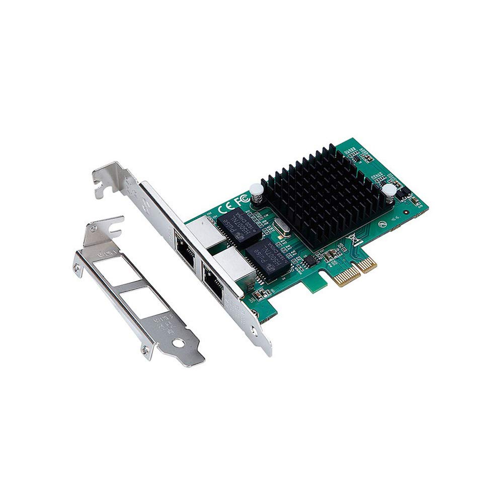 X-MEDIA XM-NA3821 PCI-E 2-Port Dual 10/100/1000Mbps Gigabit Ethernet PCI Express (PCIe x1) Server Network Adapter Card | Intel 82575 Chipset | Windows