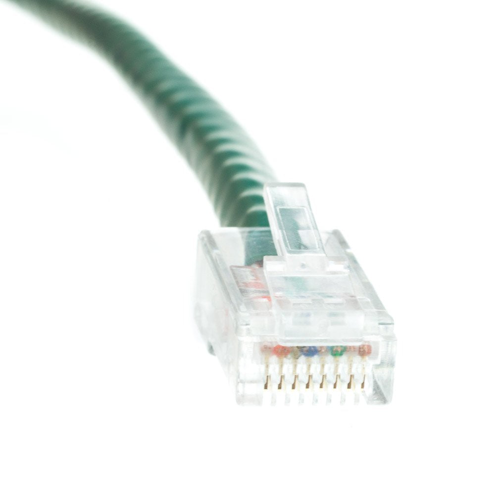 CableWholesale Cat5e UTP Ethernet Cable, Bootless, PoE, 50 ft, Green