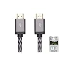 Monoprice 8K Certified Ultra High Speed HDMI Cable - Braided - HDMI 2.1, 8K@60Hz, 4K@120Hz, 48Gbps, HDR, VRR, CL2 in-Wall Rated, 20ft, Black