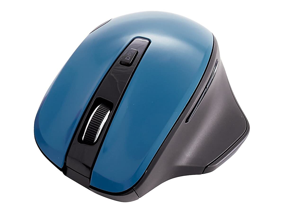 Verbatim Silent Ergonomic Wireless Blue LED Mouse, 6-Button, Dark Teal