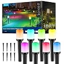 Govee Outdoor Cylinder Pathway Lights 8 Pack, 425lm Patio Lights, IP67 Waterproof, 60+ Preset Scene Modes, Outdoor Decor for Path, Patio, Garden