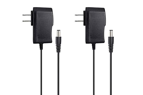 NOYITO 3V 1A Power Adapter AC110V 100-240V to DC 3.0V 1000mA 3.0W Power Supply Black Cable Length 4.5ft (Pack of 2)