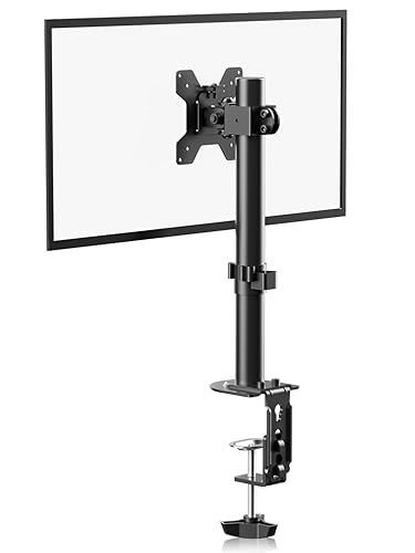Bracwiser Single Fully Adjustable Monitor Arm Stand Mount Fits One Screen 13-32 inch 22lbs for Monitor Computer Screen 13 15 17 19 20 22 23 24 26 27