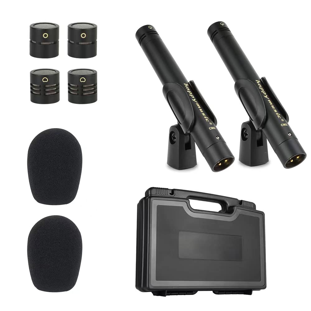 happymusic CM2 Pencil Stick Condenser Microphone?Interchangeable Omni,Cardioid and Super Cardioid Capsules for Acoustic Woodwind Instruments