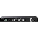 Tenda TEG1120P 16 Port 150W PoE Switch, Compatible with IEEE 802.3af/at Devices, Unmanaged Gigabit Switch with 16 Port PoE+@135W, 2 Uplink RJ45 Ports