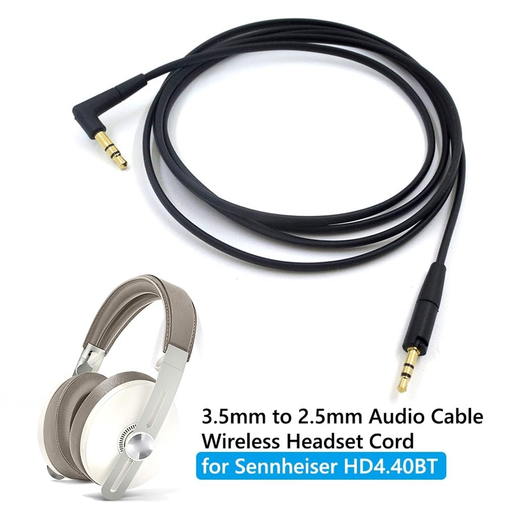 V-MOTA Earphone line Cable Compatible with Sennheiser HD400S HD350BT HD4.30 HD4.40BT HD4.50BTNC HD450BT HD458BT Momentum Over-Ear Headset,1.4 Meters…