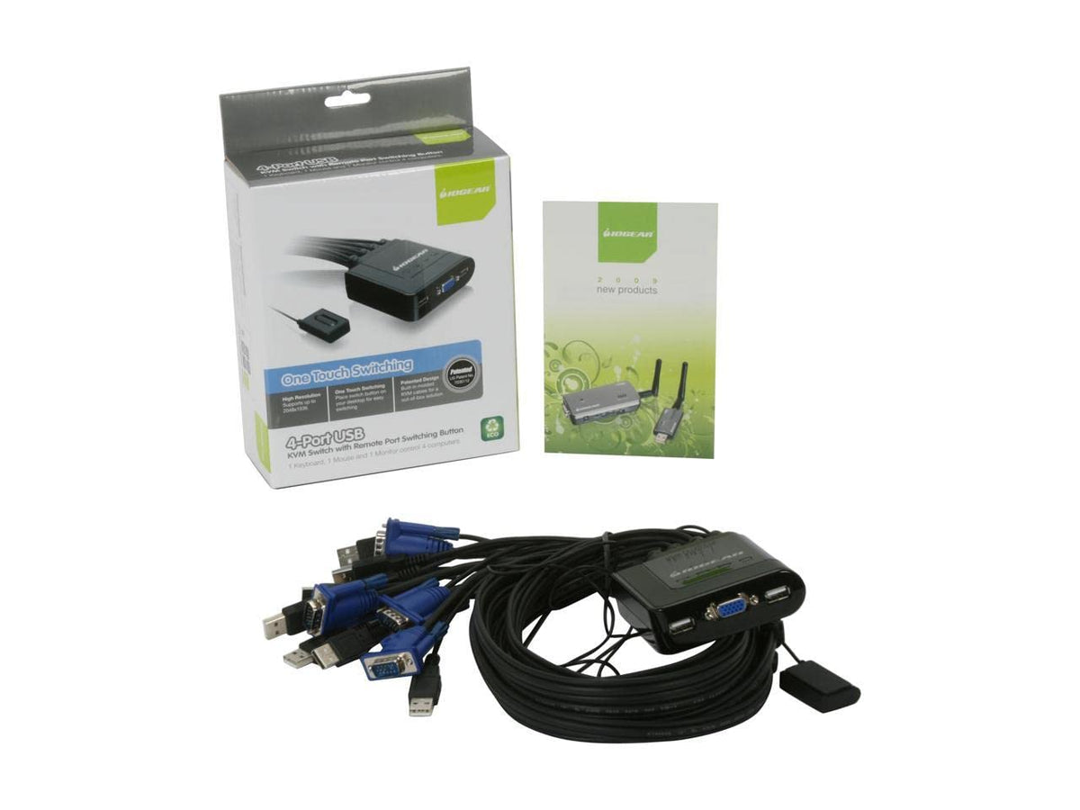 IOGEAR 4-Port USB Cable KVM Switch