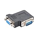 chenyang Vertical Flat Left Angled 90 Degree VGA SVGA Male to Female Extension Adapter Black