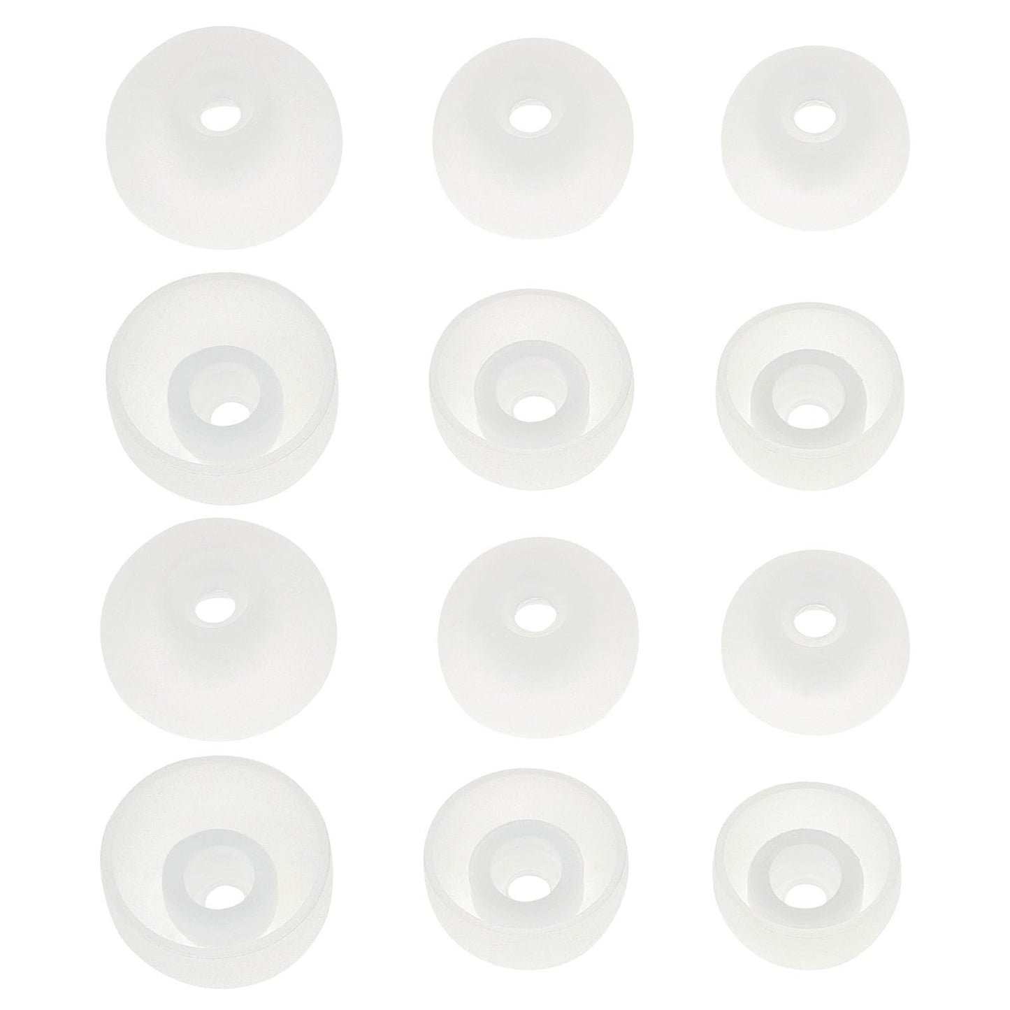 DMZHY Earbud Tips 6 Pairs Galaxy Buds 2 & Plus Compatible, Silicone, White, 3 Sizes, Includes Storage Box & Cleaning Cloth