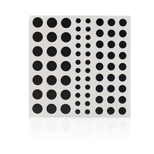 Covered Quick Stickers for Webcam Privacy and LED Light Blockers | 72 Vinyl Stickers | Matte Black | Low Tack and Easy to Remove | 3 Sizes