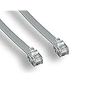 Monoprice 100936RJ11 6P4C Reverse Landline Telephone Cable, 50-Feet for Voice