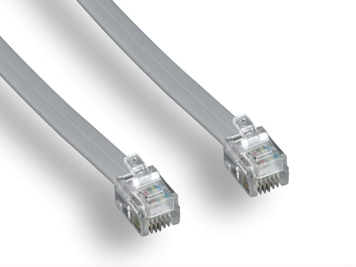 Monoprice 100936RJ11 6P4C Reverse Landline Telephone Cable, 50-Feet for Voice
