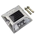 CST Lighting Aluminum Solar 6-LED Deck Dock Lights Step Road Path Lamp Waterproof Security Warning Driveway for Outdoor Fence Pool Patio Yard Home