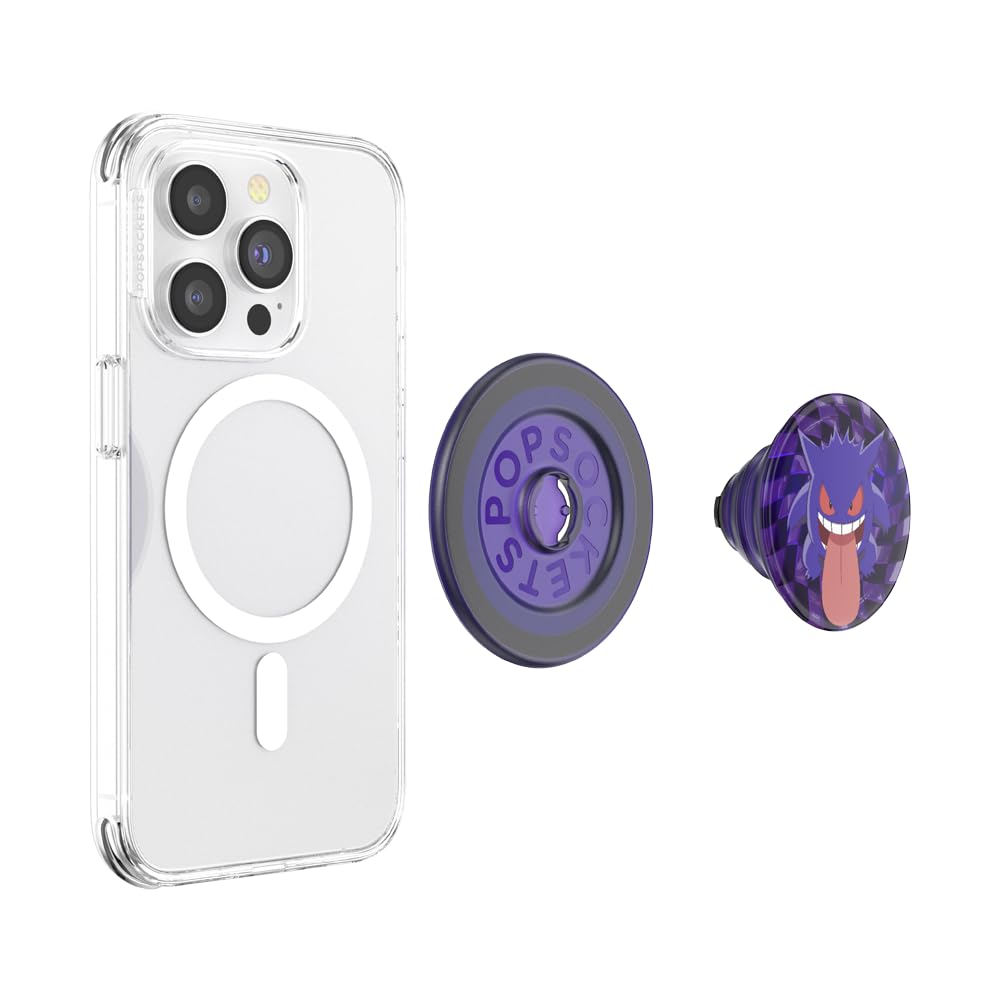 PopSockets PopGrip for MagSafe, Magnetic Phone Grip & Stand, Swappable Top, Secure Grip for iPhone MagSafe Cases, Kickstand for Hands-Free Viewing