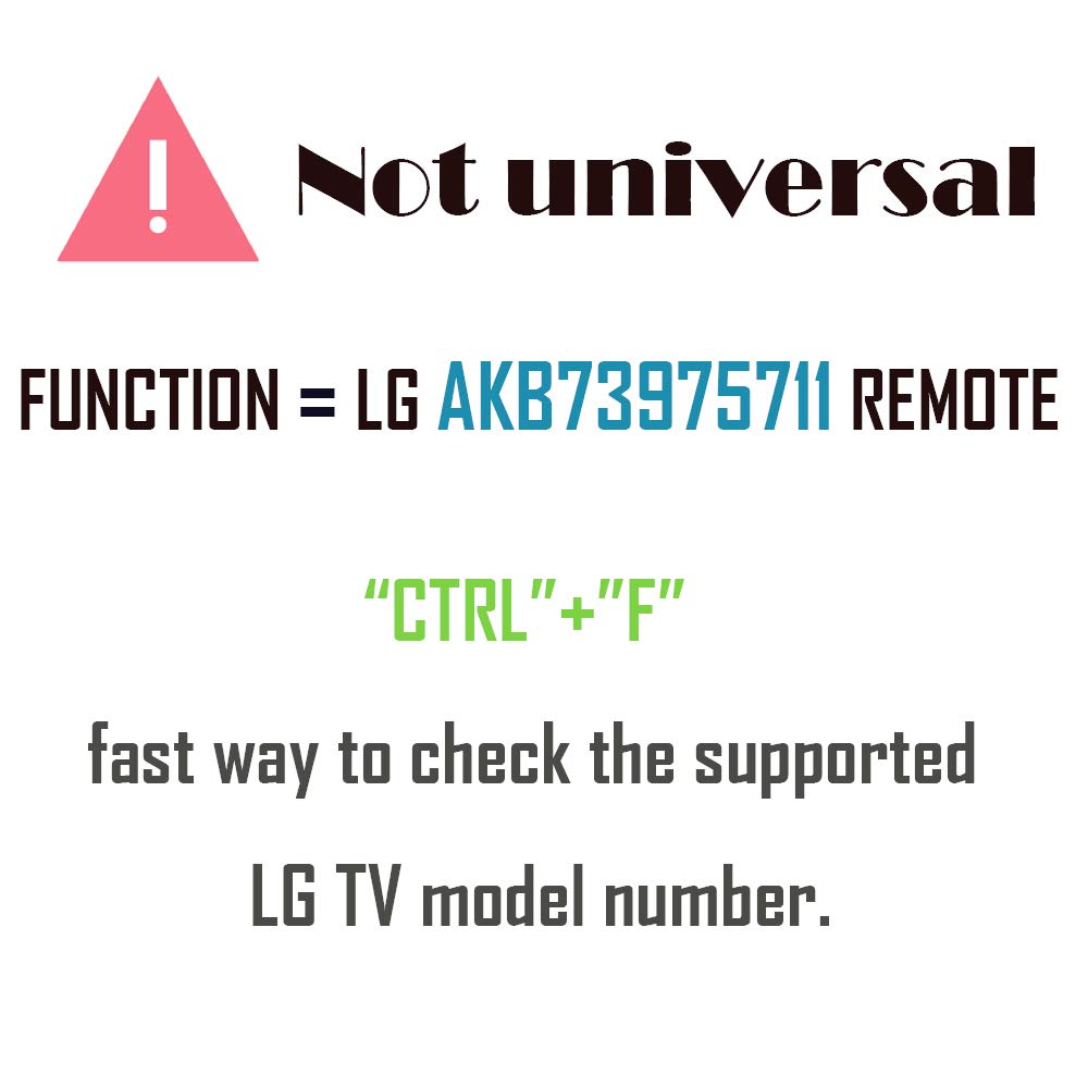 AKB73975711 Replacement TV Remote for lg AKB74475433 AKB74475455 AKB73975722 55LF6000 42LF5600 AGF76631012 55LB5900 47LB5900 32LB5600 32LB560B