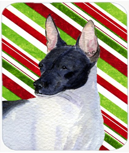 Caroline's Treasures SS4549MP Rat Terrier Candy Cane Holiday Christmas Mouse Pad, Hot Pad or Trivet, Large, Multicolor