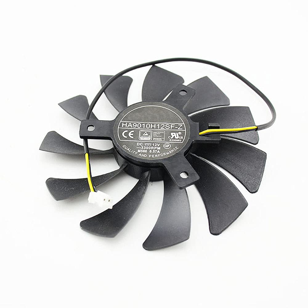 Rakstore 85mm Graphics Card Cooling Fan Replacement for MSI GTX1050 GTX 1050 Ti RX560 Quiet Cooler Fan (2 Pin)