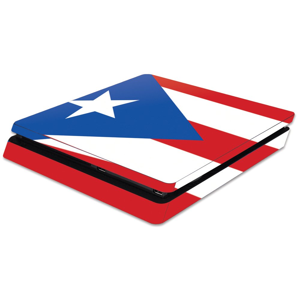 MightySkins Skin Compatible with Sony PS4 Slim Console - Puerto Rican Flag | Protective, Durable, and Unique Vinyl Decal wrap Cover | Easy to Apply
