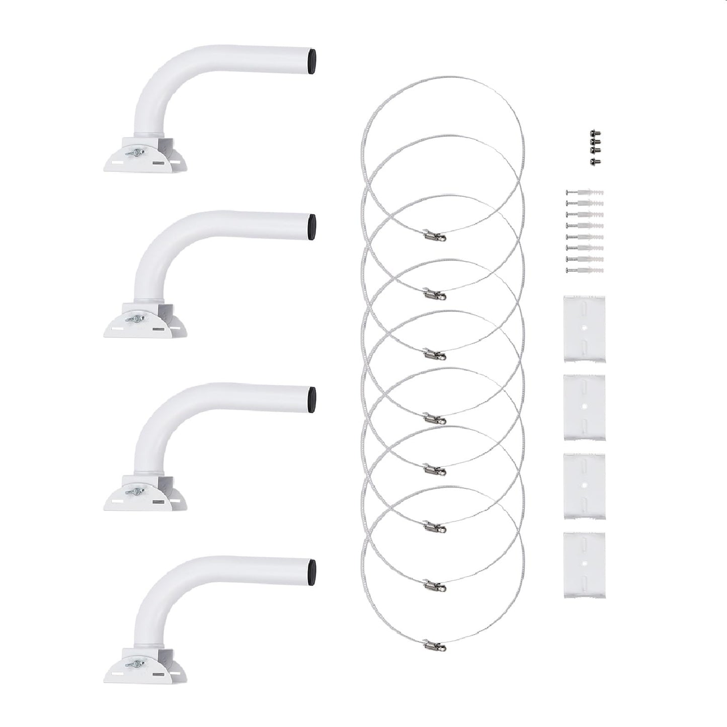 NeNchengLi 4Pcs Wireless Bridge Bracket Mount Universal Pole and Wall Bracket Outdoor Access Point Mounting Pole, Adjustable Wireless Bridge Pole Wall