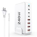 USB C Charger, 240W GaN 8 Port USB Fast Block, PD100W Multi-Port Charging Station, Power Adapter Plug for Samsung/iPhone/Google, Laptop Charger