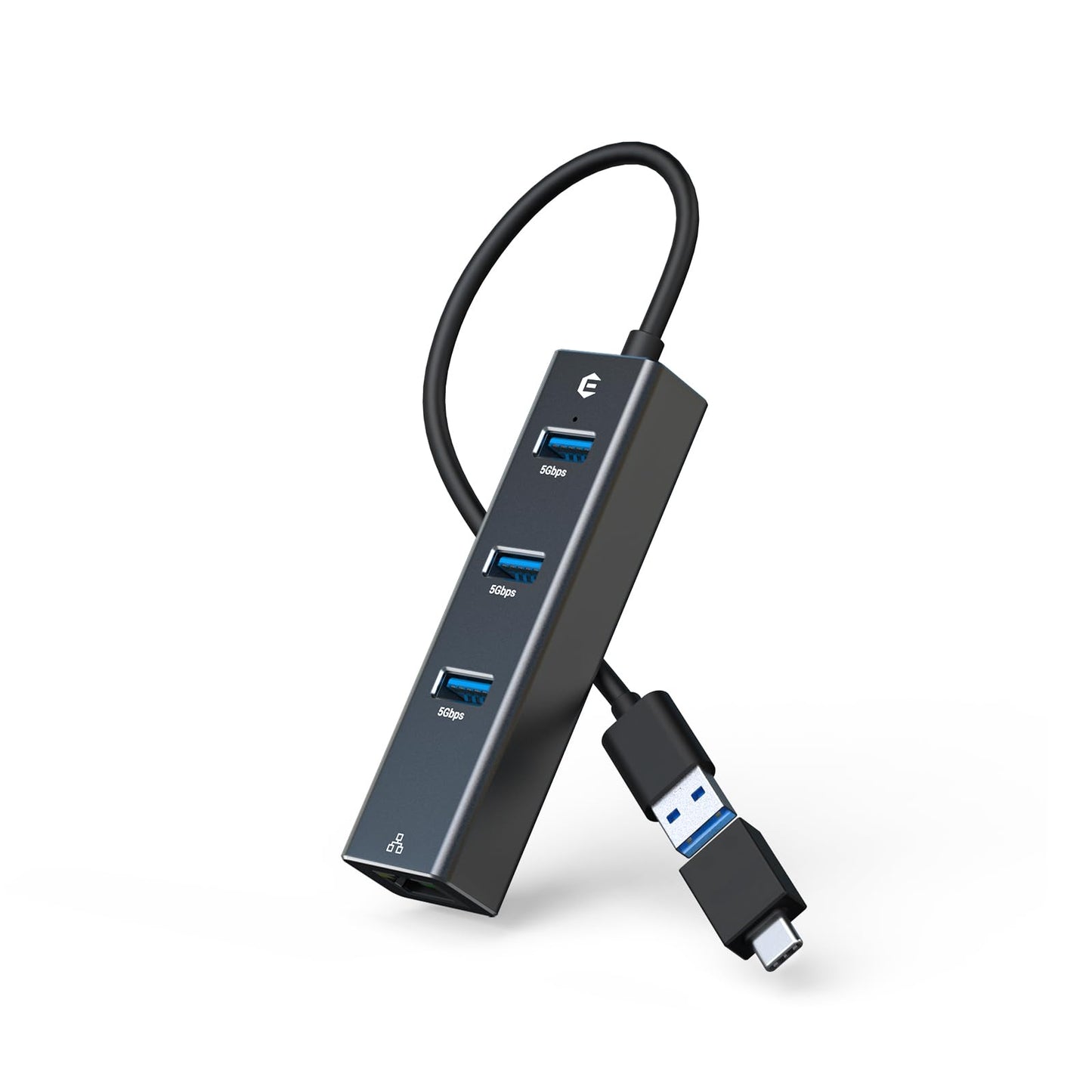 Ethernet Adapter, Tymyp 4 Port USB to Ethernet Adapter, 3 Ports USB 3.0 Ethernet Hub with RJ45 1Gbps Gigabit Ethernet Solution, USB Network Adapter
