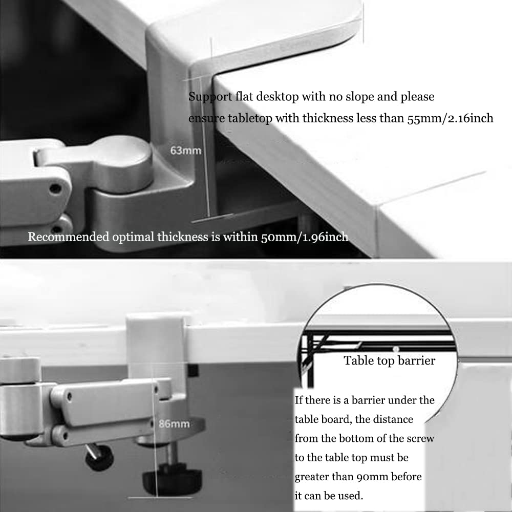 Ergonomic Arm Support for Desk Office Rotating Mouse Arm Rest Mouse Pad Clamp-On Mouse Shelf Desk Hand Rest for Computer Table Arm Support Mouse Pad