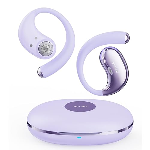 Micool Open Ear Headphones Bluetooth 6.0, Clip On Earbuds Wireless with 36H Playtime, Noise Cancelling Comfort Fit Sports Headphones