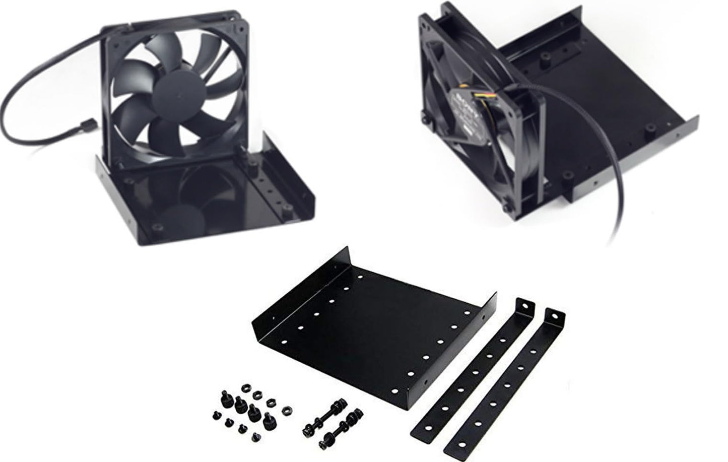 DIY 5.25" Cooling Metal Fan Mount for CPU/Memory/Graphics Card Heatsink Bracket Desktop PC case