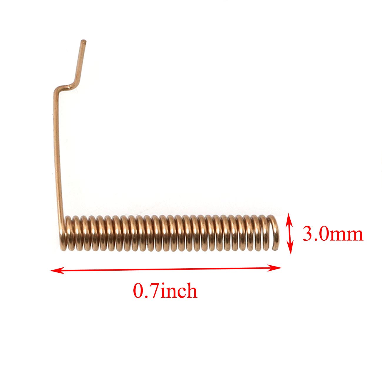 PZRT 4Pcs Coil Spring Antenna Data Transmission 433MHz Helical Antenna, Bronze 433MHz