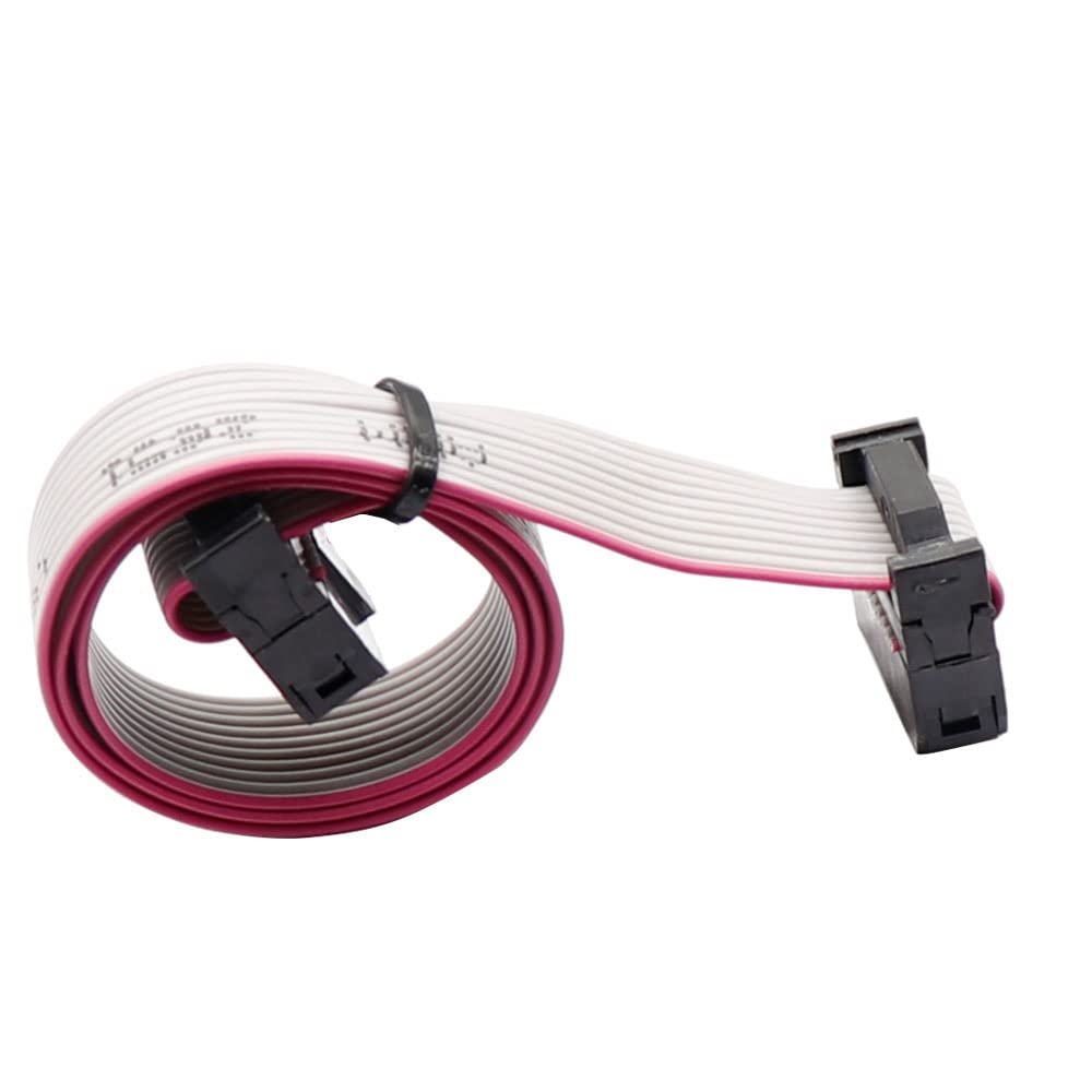 E-outstanding Flat Ribbon Cable 2PCS 2.54mm Pitch 2 Row 10 Pin Female to Female Wires IDC Ribbon Connector 1m/ 3.3Ft
