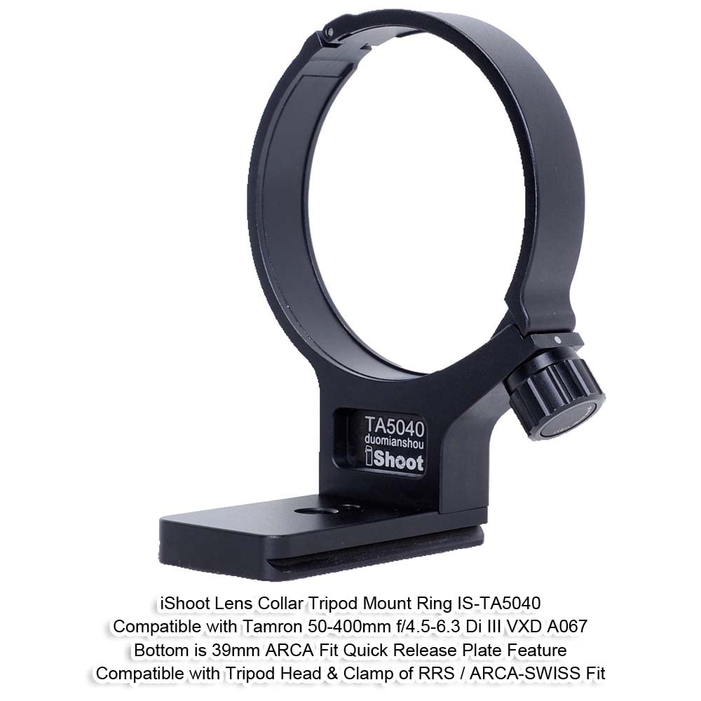 Tripod Mount Ring Lens Collar Compatible with Tamron 50-400mm f/4.5-6.3 Di III VXD A067, Lens Support Holder Bracket Bottom is Arca-Swiss Fit Quick