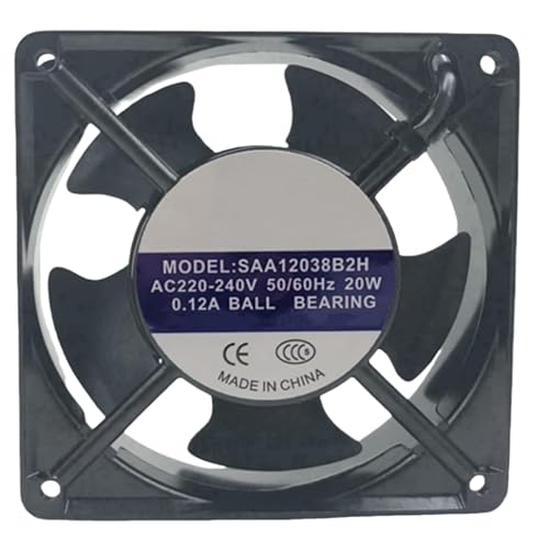 SAA12038B2H Fan 12CM for 220/240V 0.12A 20W 12038 120X120X38MM 2-Wire Cooling Fan