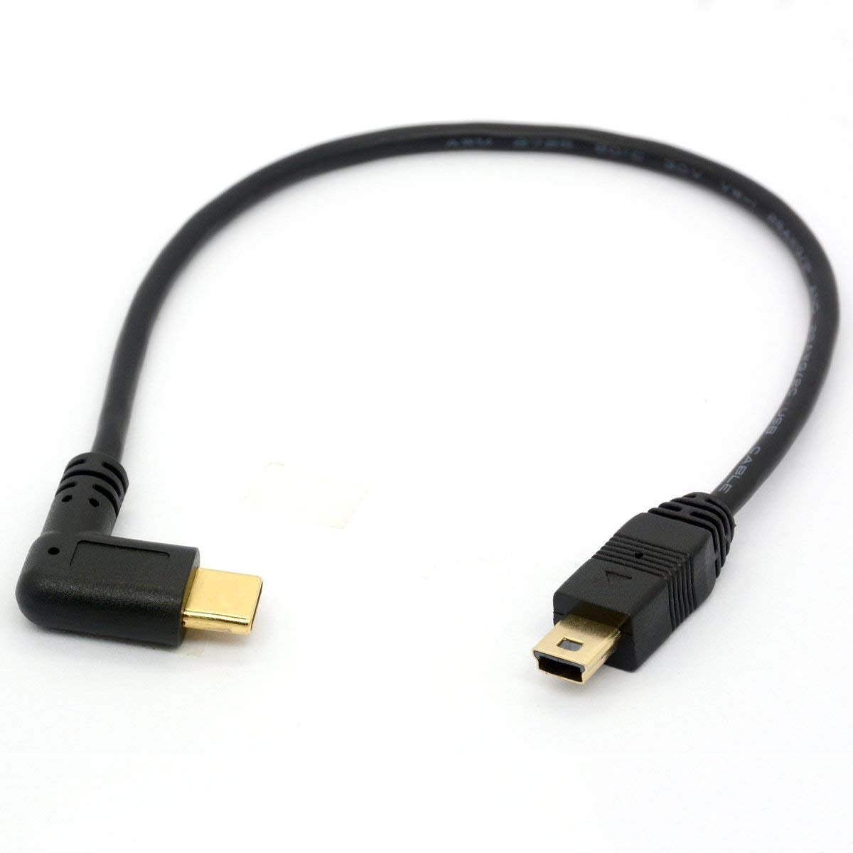 GLHONG Angle USB Type C to Micro USB Cable, 90 Degree USB-C Male to Micro-B Male Adapter Converter for MacBook Pro, Laptop, Android Devices(Only