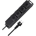 Brennenstuhl 1159960 Power Strip IP44 4 Sockets Black
