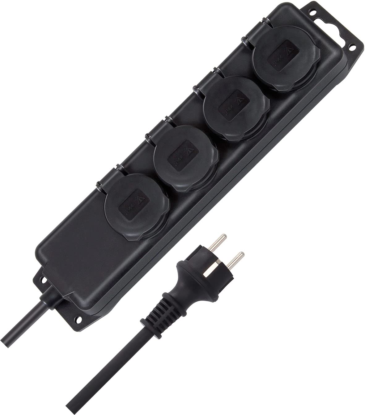 Brennenstuhl 1159960 Power Strip IP44 4 Sockets Black